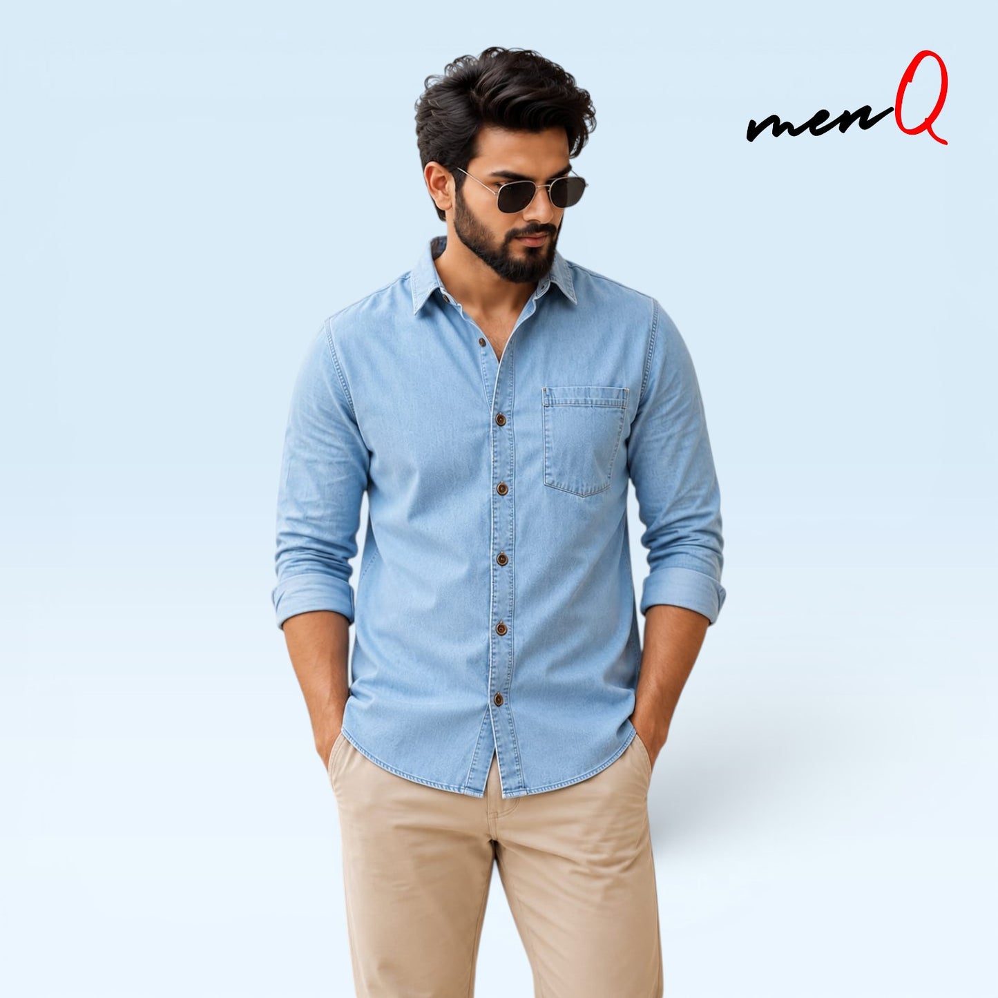 Summer-Wash Denim Shirt