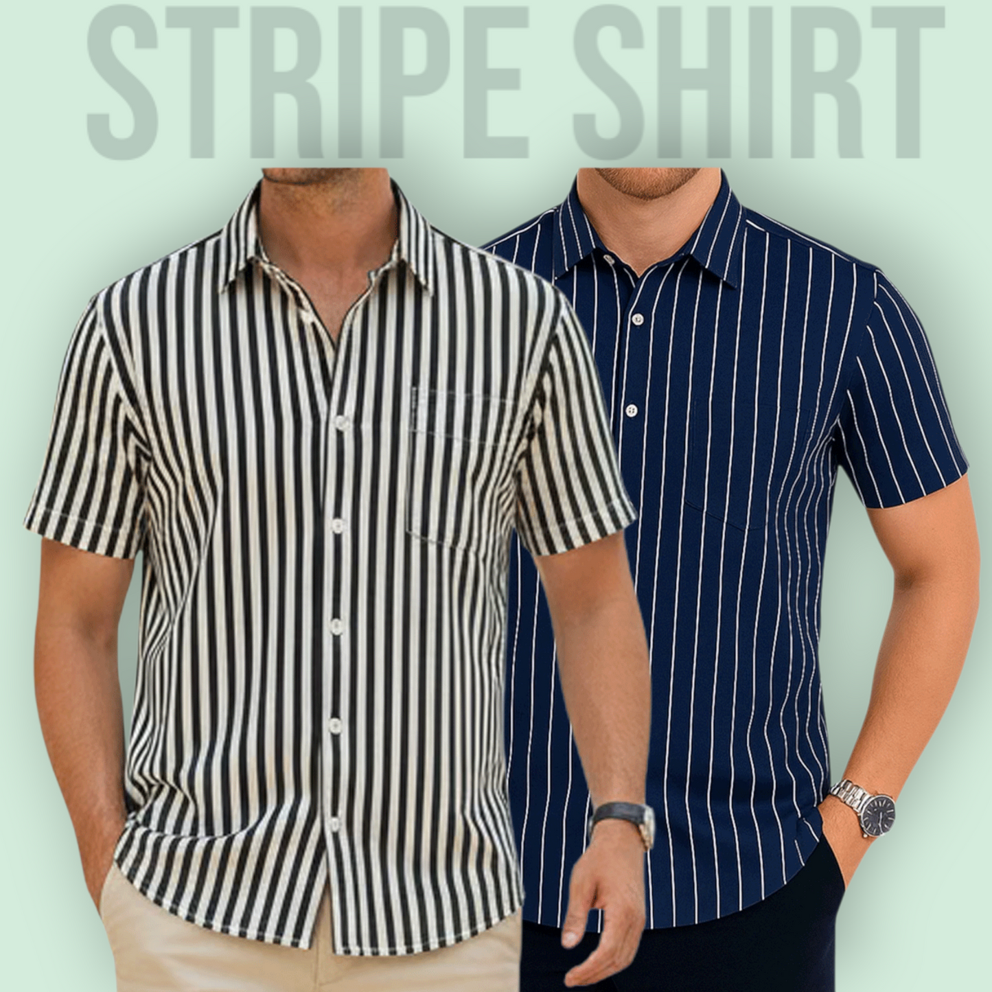 Stripe Half Sleeve Shirt