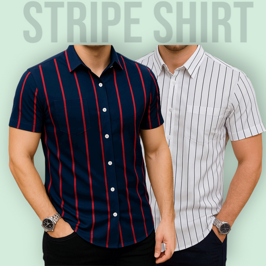 Stripe Half Sleeve Shirt