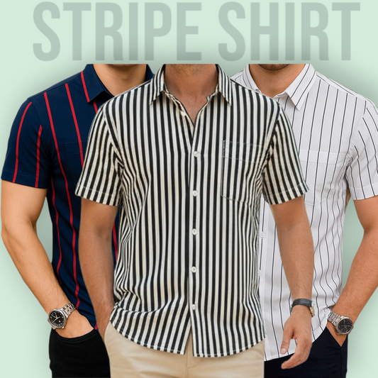 Stripe Half Sleeve Shirt