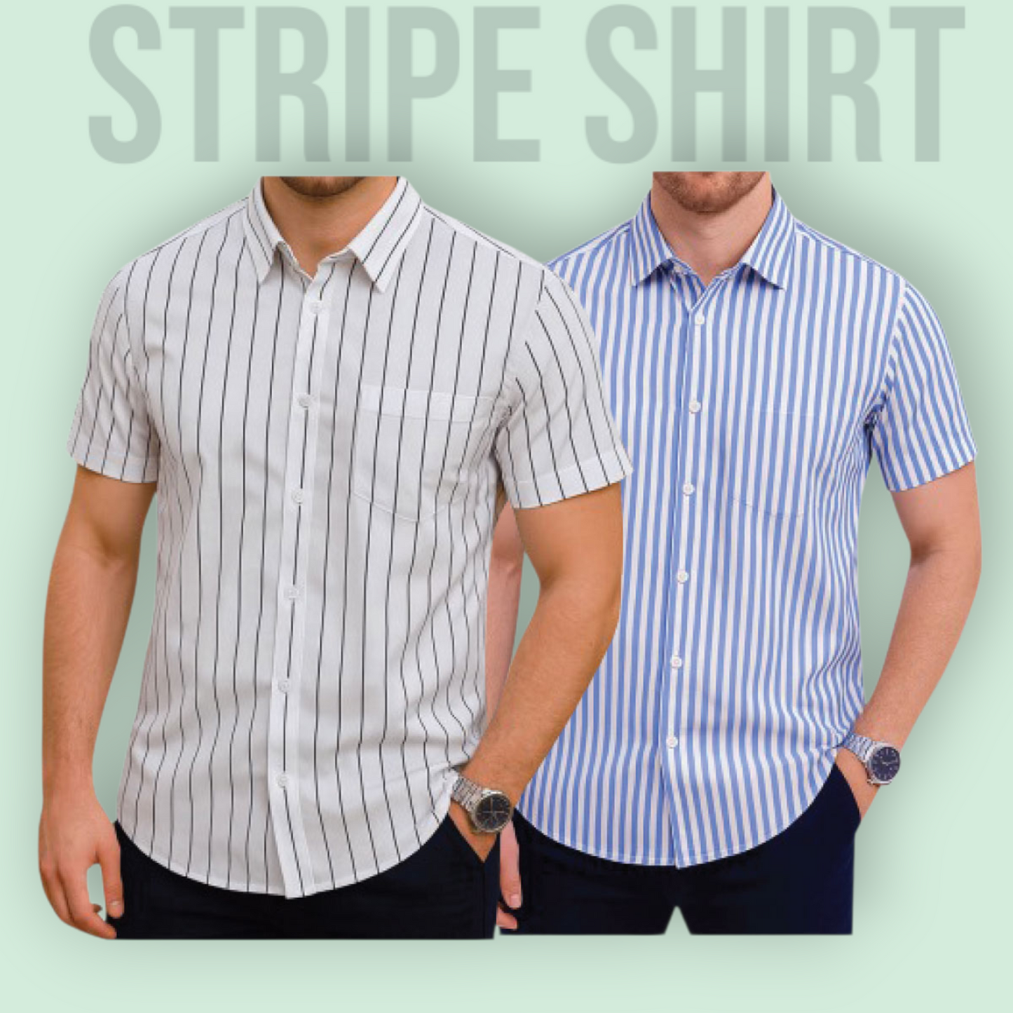 Stripe Half Sleeve Shirt