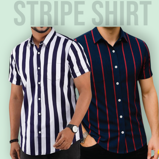 Stripe Half Sleeve Shirt
