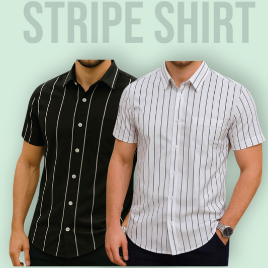 Stripe Half Sleeve Shirt