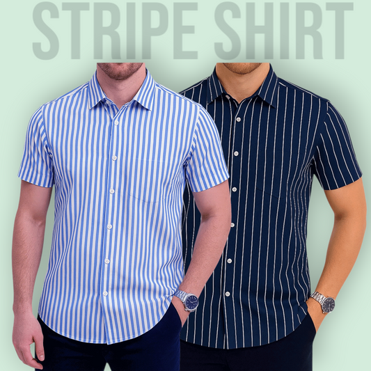 Stripe Half Sleeve Shirt