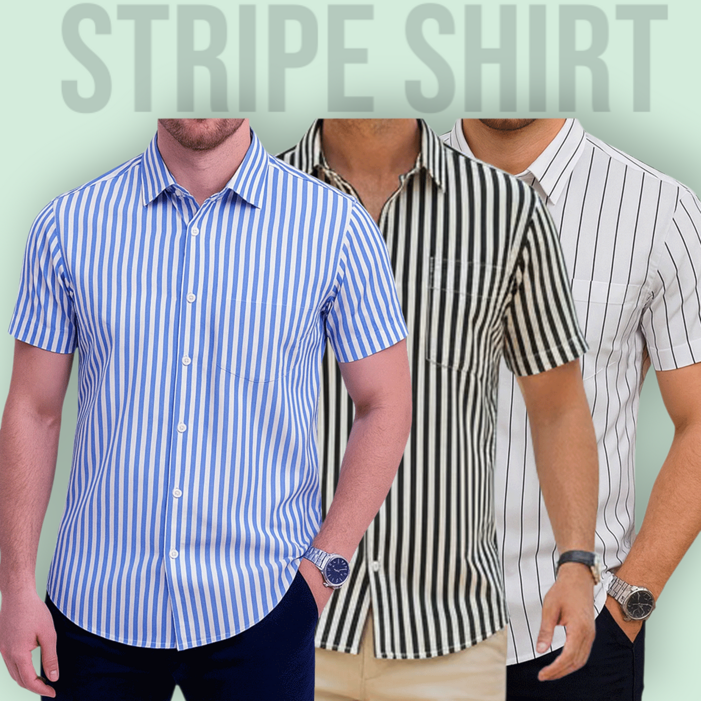 Stripe Half Sleeve Shirt