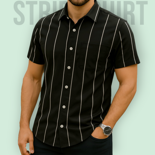 Stripe Half Sleeve Shirt