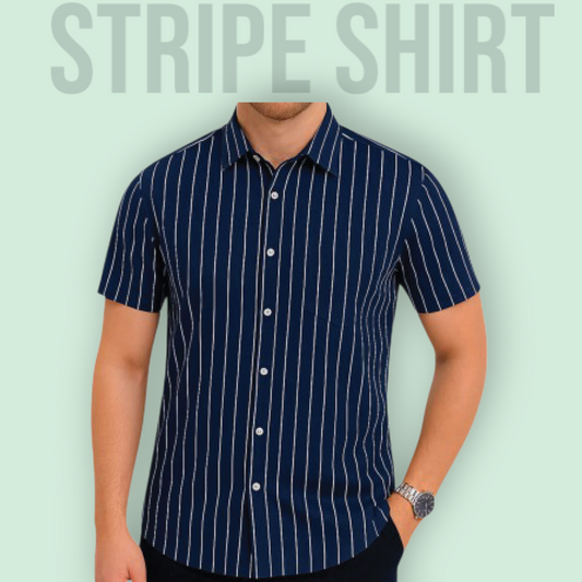 Stripe Half Sleeve Shirt