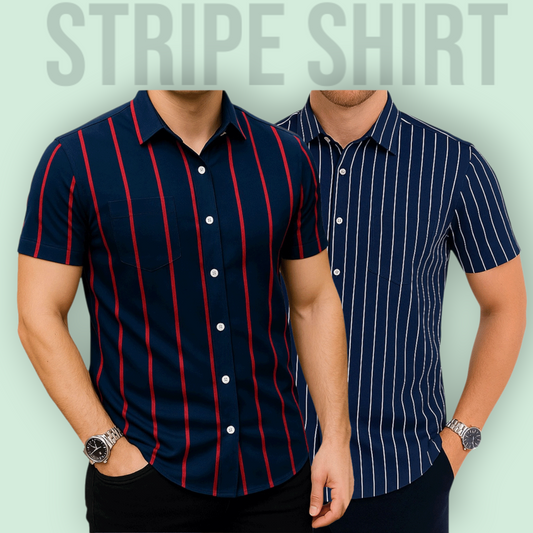 Stripe Half Sleeve Shirt