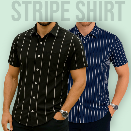 Stripe Half Sleeve Shirt