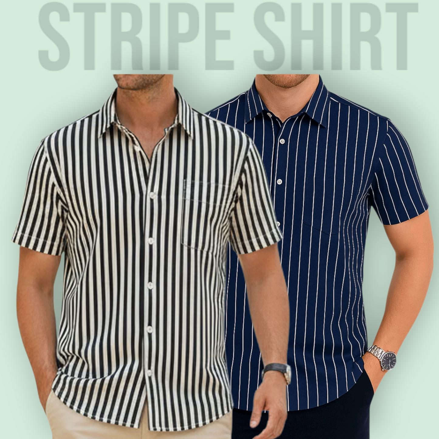 Stripe Half Sleeve Shirt