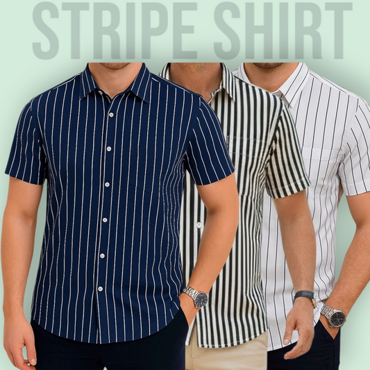 Stripe Half Sleeve Shirt