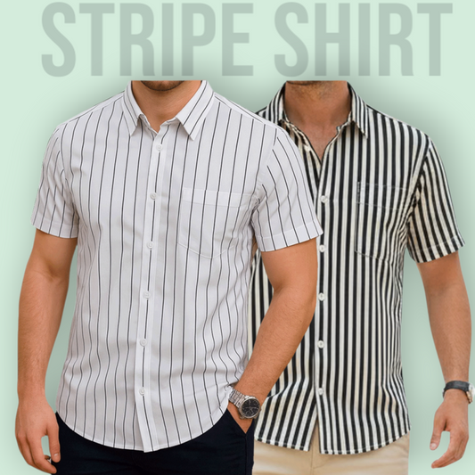 Stripe Half Sleeve Shirt
