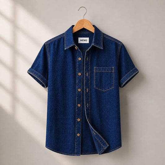 Soft Wash Summer Denim Half Shirt