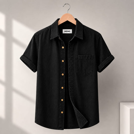 Soft Wash Summer Denim Half Shirt
