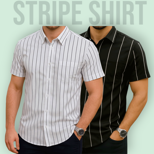Stripe Half Sleeve Shirt